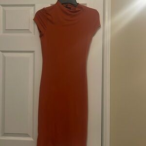 Orange midi BodyCon dress